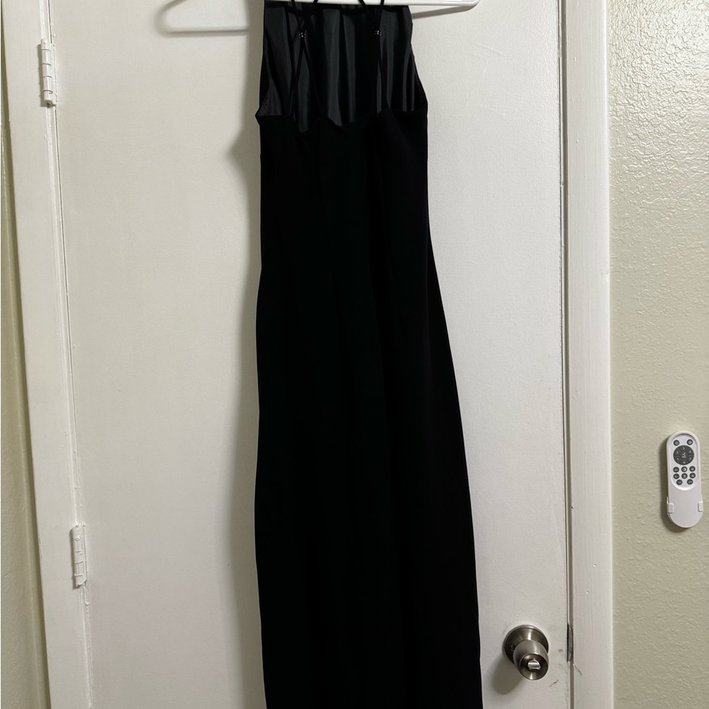 Vintage Evan Picone  Elegant Black Maxi Dress - Picture 2 of 8